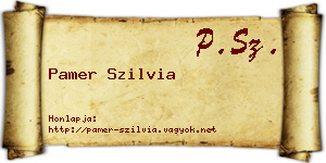 Pamer Szilvia névjegykártya